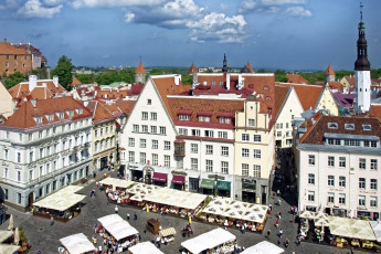 обоя города, таллин , эстония, панорама