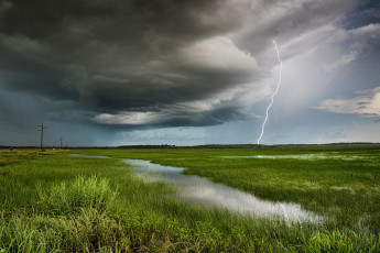 Картинка природа молния +гроза простор