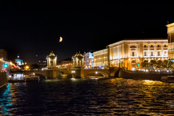 Картинка ломоносовский+мост города санкт-петербург +петергоф+ россия простор