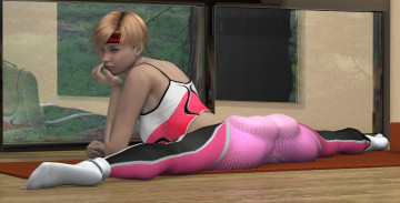 Картинка 3д+графика спорт+ sport девушка взгляд фон