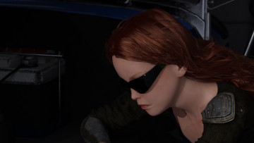 Картинка 3д+графика портрет+ portraits фон взгляд девочка