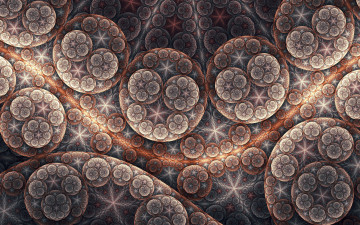 Картинка 3д+графика фракталы+ fractal круги узор