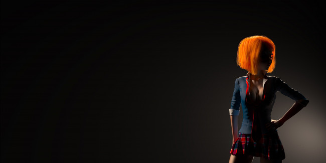 Обои картинки фото 3д графика, люди , people, фон, взгляд, девушка