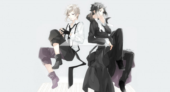 Обои картинки фото аниме, bungou stray dogs, бродячие, псы, литературные, гении