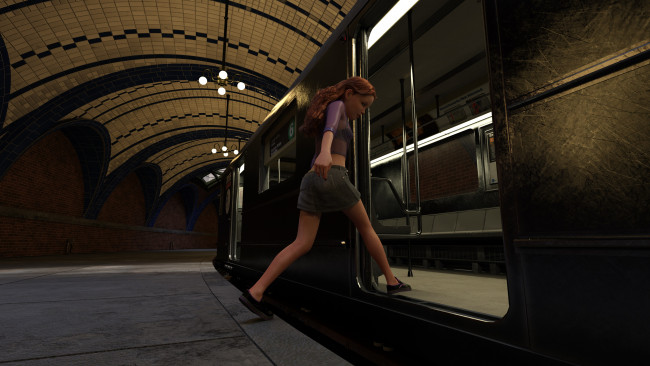 Обои картинки фото 3д графика, люди , people, девочка, взгляд, фон