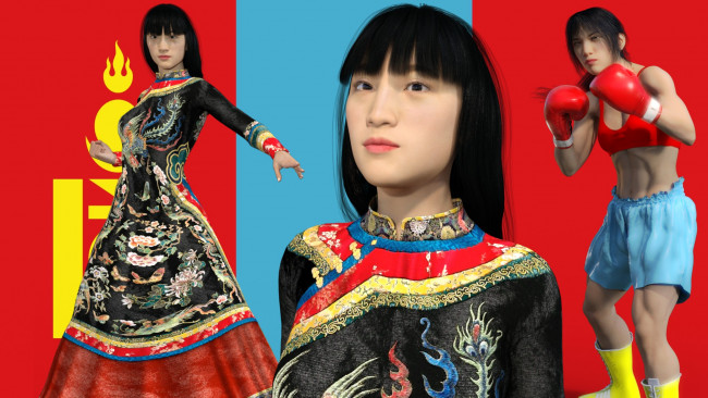 Обои картинки фото 3д графика, спорт , sport, фон, взгляд, девушка