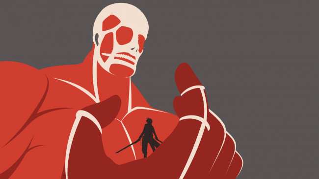 Обои картинки фото аниме, shingeki no kyojin, титан