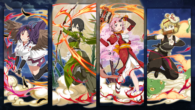 Обои картинки фото аниме, sword art online, мастера, меча, онлайн