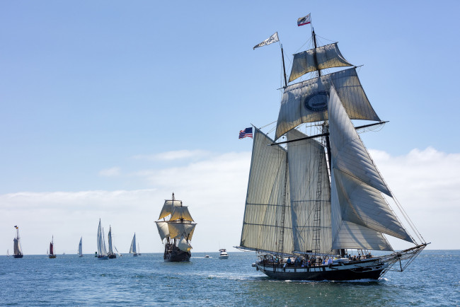 Обои картинки фото корабли, парусники, паруса, мачты