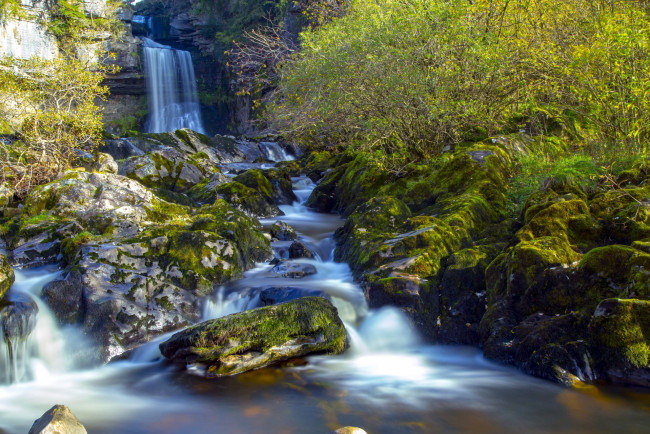 Обои картинки фото природа, водопады, поток, водопад, вода