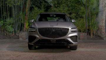 обоя 2022 genesis gv70 awd 3, 5t sport prestige, автомобили, genesis, gv70, awd, 3, 5t, sport, prestige, кроссовер