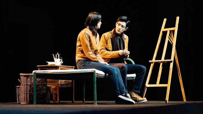 Обои картинки фото кино фильмы, a dream like a dream, мужчина, женщина, мольберт, кушетка