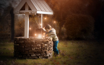 Картинка разное дети мальчик колодец