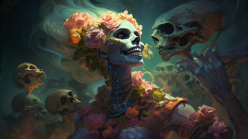 Картинка фэнтези нежить нейросети графика нейроарт ai art нейронные сети рисунки нейро искусство