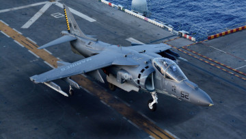 Картинка av-8b+harrier+ii авиация боевые+самолёты av 8b harrier штурмовик верткальный взлет морская