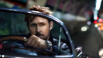 обоя кино фильмы, drive, актер, руль, машина, часы, ryan, gosling