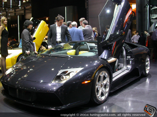 Обои картинки фото lamborghini, murci&, 233, lago, barchetta, автомобили, выставки, уличные, фото