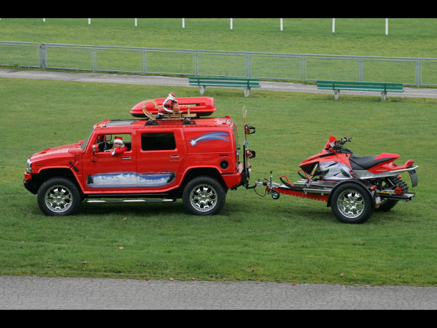 Обои картинки фото 2006, geigercars, christmas, hummer, h2, автомобили