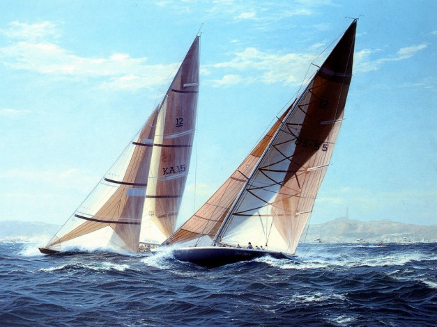 Обои картинки фото корабли, рисованные