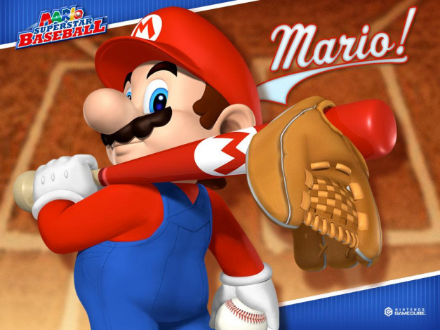 Обои картинки фото mario, superstar, baseball, видео, игры