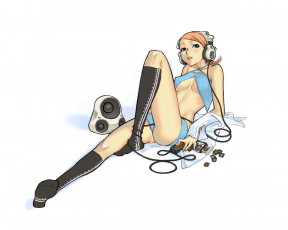 Картинка аниме headphones instrumental