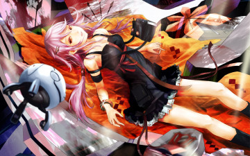 Картинка аниме guilty crown сумочка волосы платье девушка