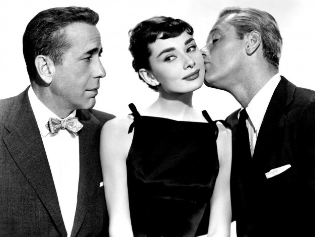 Обои картинки фото sabrina, кино, фильмы, сабрина, william, holden, audrey, hepburn, humphrey, bogart