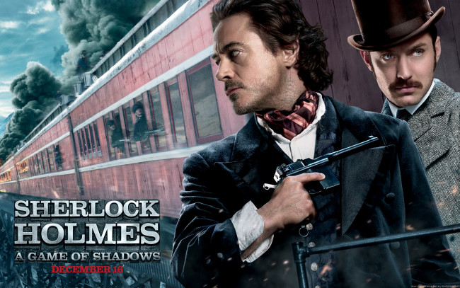 Обои картинки фото кино, фильмы, sherlock, holmes, game, of, shadows, дым, вагоны
