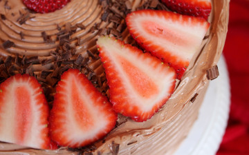 Картинка еда пирожные кексы печенье торт крем клубника