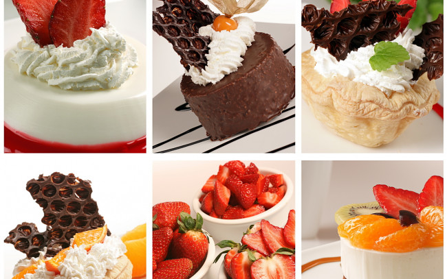 Обои картинки фото еда, пирожные, кексы, печенье, коллаж