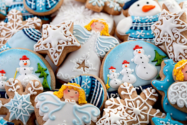 Обои картинки фото праздничные, угощения, фигурки, пряники