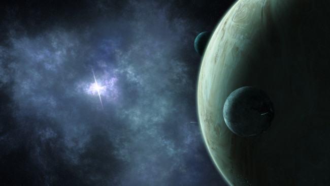 Обои картинки фото космос, арт, планеты