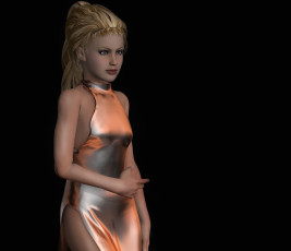 Картинка 3д+графика люди+ people девушка взгляд фон