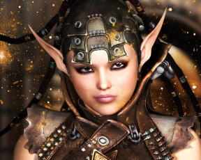 Картинка 3д+графика эльфы+ elves фон взгляд эльфийка