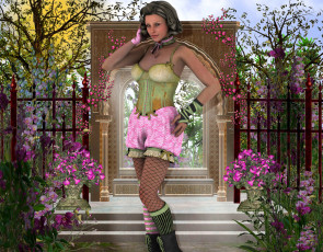 Картинка 3д+графика люди+ people фон взгляд девушка