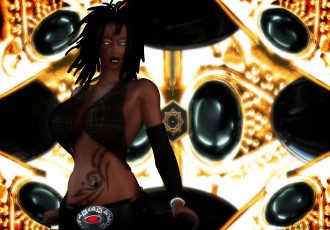 Картинка 3д+графика фантазия+ fantasy фон взгляд девушка