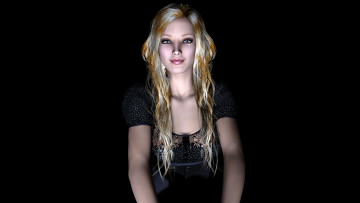 Картинка 3д+графика люди+ people девушка взгляд фон