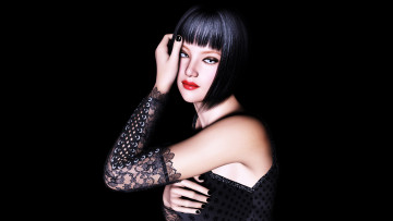 Картинка 3д+графика люди+ people фон взгляд девушка