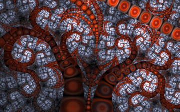 Картинка 3д+графика фракталы+ fractal цвета узор фон