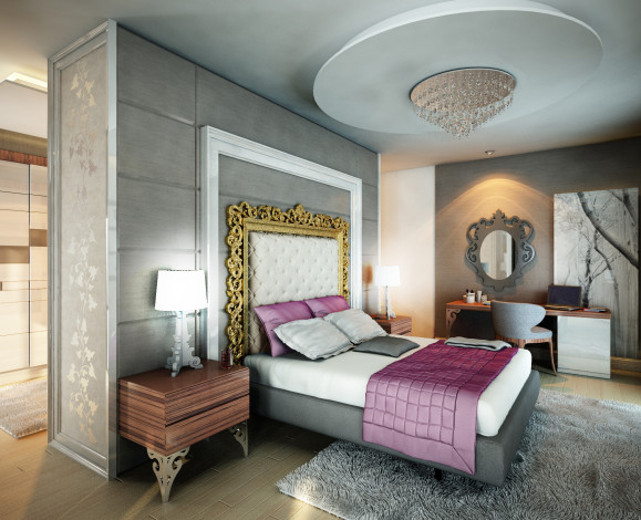 Обои картинки фото 3д графика, реализм , realism, спальня, подушки, кровать