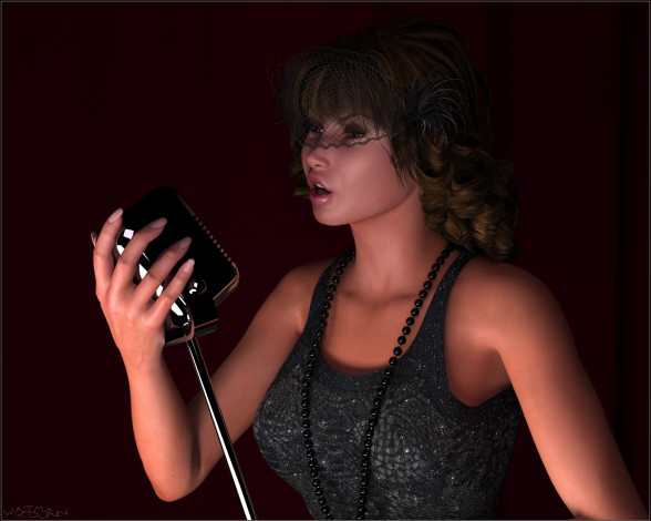 Обои картинки фото 3д графика, люди , people, девушка, взгляд, фон