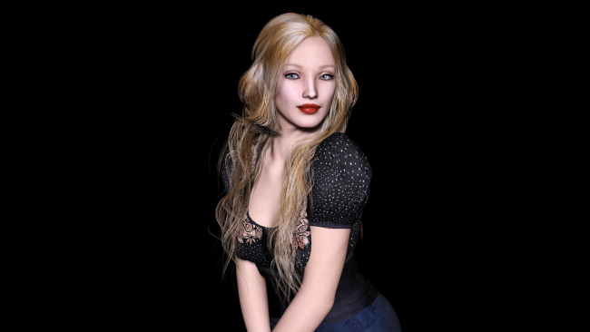 Обои картинки фото 3д графика, люди , people, девушка, взгляд, фон