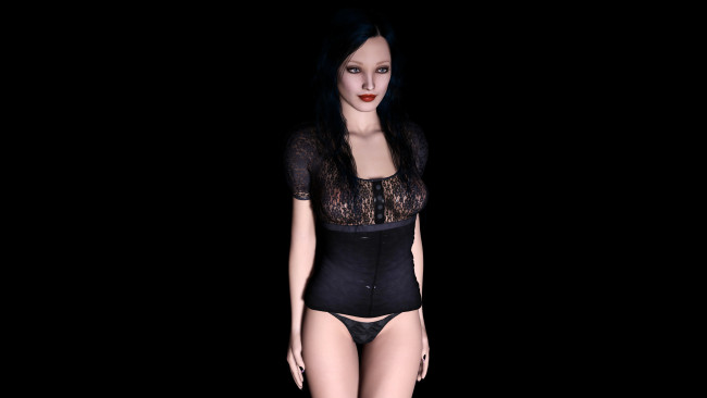 Обои картинки фото 3д графика, люди , people, девушка, взгляд, фон