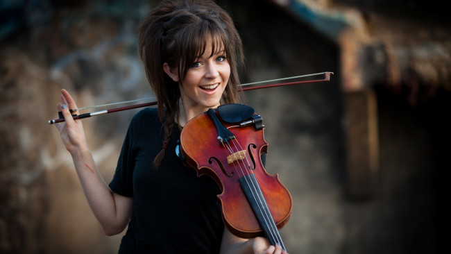Обои картинки фото музыка, lindsey stirling, lindsey, stirling, violinist, smile