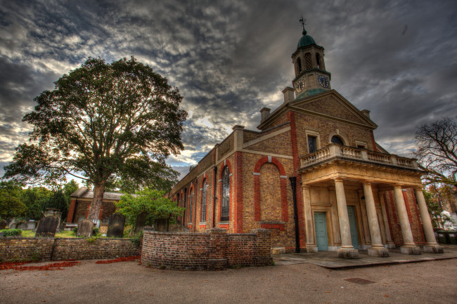 Обои картинки фото города, - католические соборы,  костелы,  аббатства, костел, парк