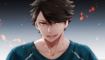 Картинка аниме haikyuu парень арт волейбол