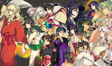Картинка аниме inuyasha инуЯша девушки парни арт