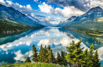 Картинка природа реки озера река лес