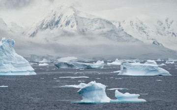 Картинка природа реки озера река лед