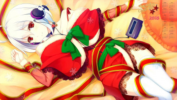 Картинка календари праздники +салюты плеер наушники взгляд 2018 девушка